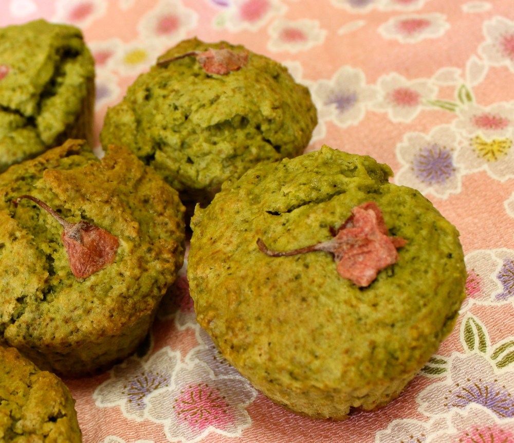 Sakura Matcha Muffins @I'll Make It Myself