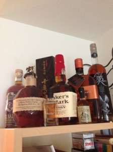 The liquor shelf @ I'll Make It Myself