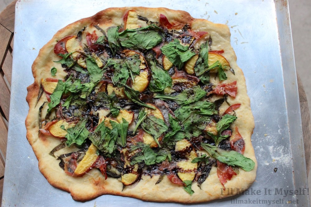 Peach Prosciutto Arugula Pizza | I'll Make It Myself! 1