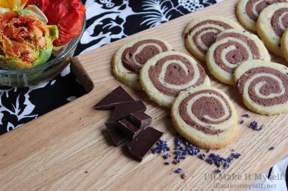 Lavender-Chocolate Pinwheel Cookies | I'll Make It Myself! 1